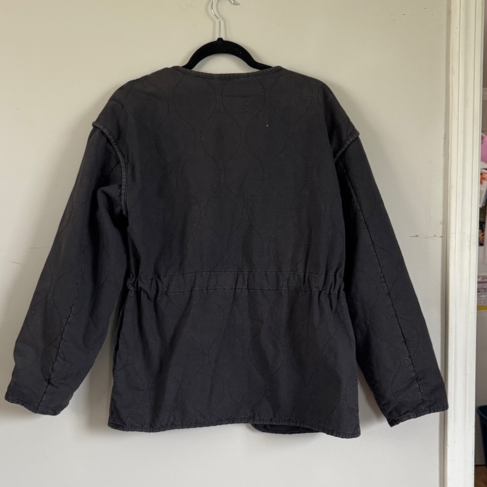 Universal Thread Washed Black Utility Jacket Cinched Waist Casual‎ Chic - Picture 3 of 3